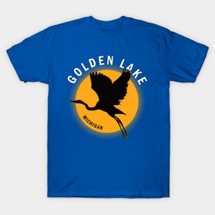 Golden Lake in Michigan Heron Sunrise T-Shirt